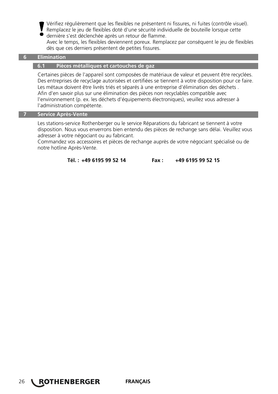 ROTHENBERGER RE 17 Dreigas-Anlage AMS 5/5 User Manual | Page 30 / 80