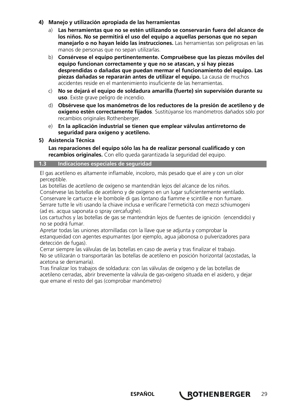 ROTHENBERGER RE 17 Dreigas-Anlage AMS 5/5 User Manual | Page 33 / 80