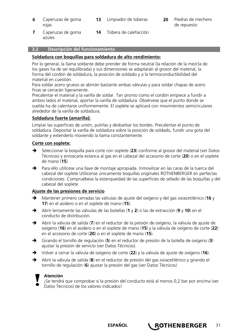 ROTHENBERGER RE 17 Dreigas-Anlage AMS 5/5 User Manual | Page 35 / 80