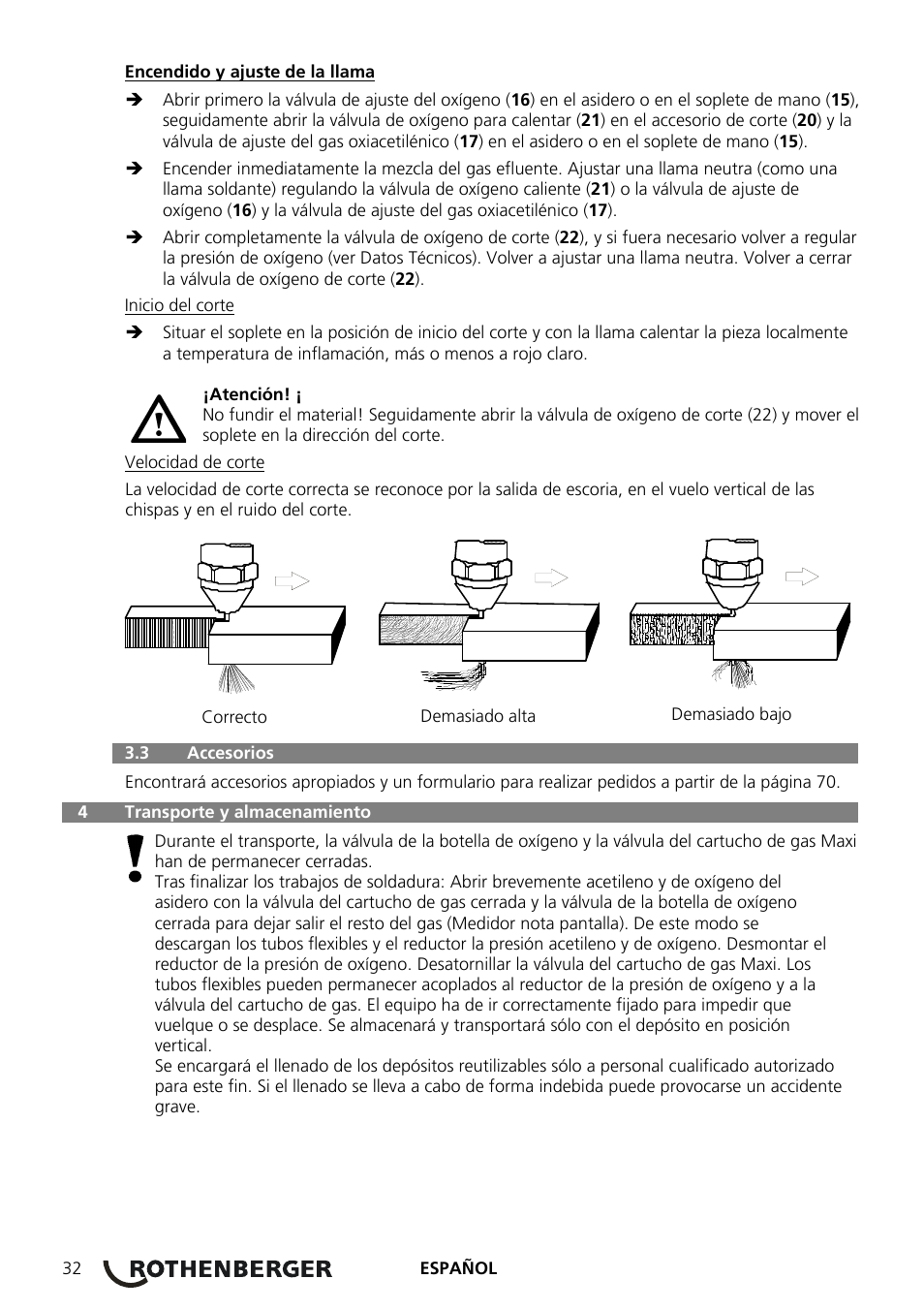 ROTHENBERGER RE 17 Dreigas-Anlage AMS 5/5 User Manual | Page 36 / 80