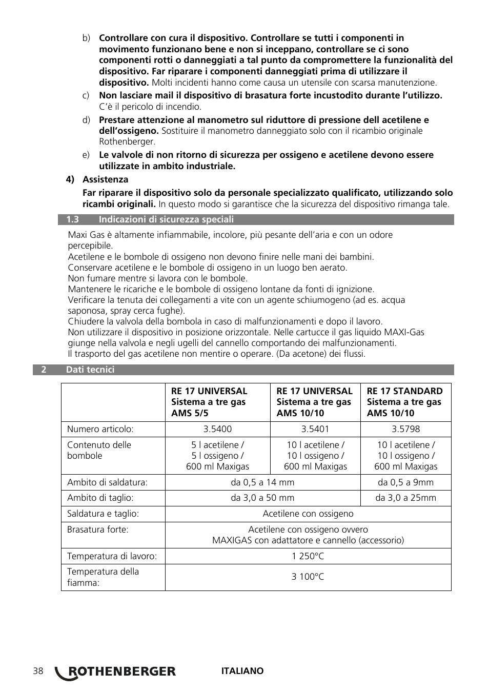 ROTHENBERGER RE 17 Dreigas-Anlage AMS 5/5 User Manual | Page 42 / 80