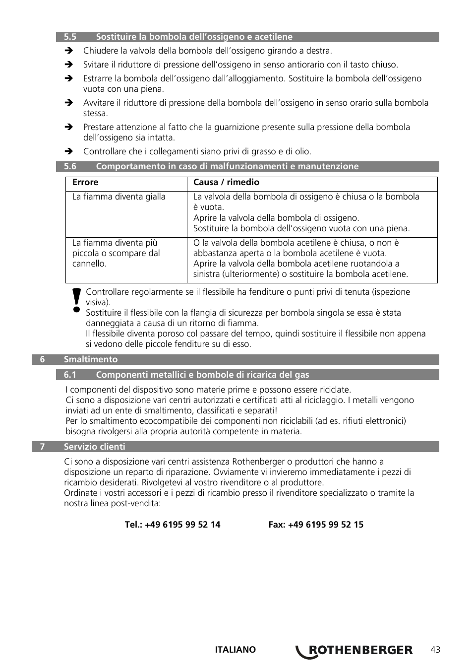 ROTHENBERGER RE 17 Dreigas-Anlage AMS 5/5 User Manual | Page 47 / 80