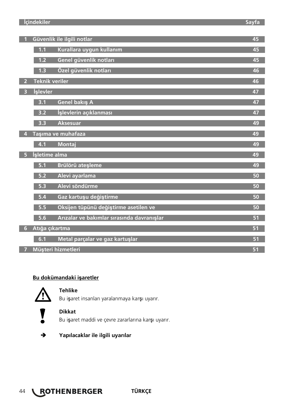 ROTHENBERGER RE 17 Dreigas-Anlage AMS 5/5 User Manual | Page 48 / 80