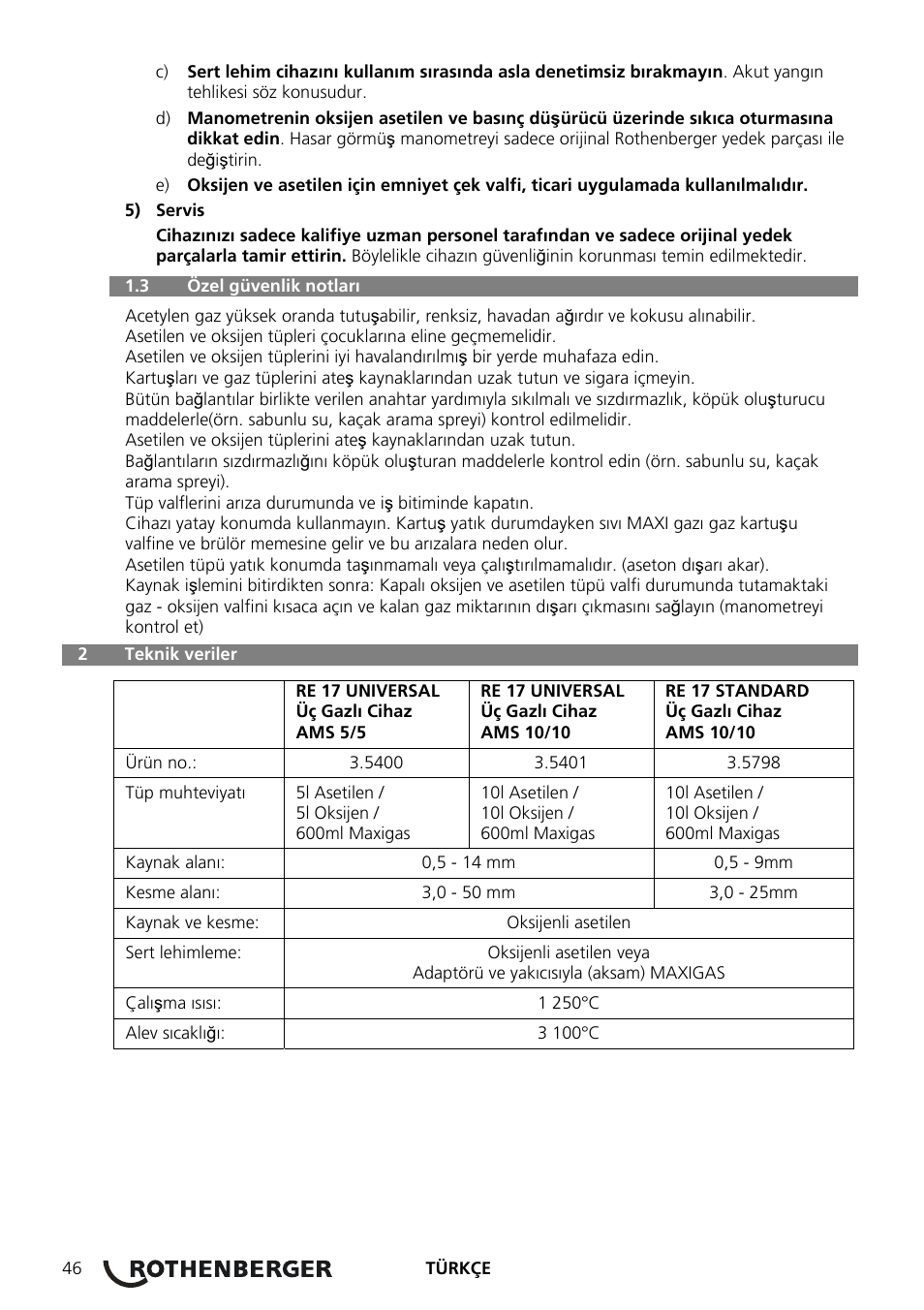 ROTHENBERGER RE 17 Dreigas-Anlage AMS 5/5 User Manual | Page 50 / 80