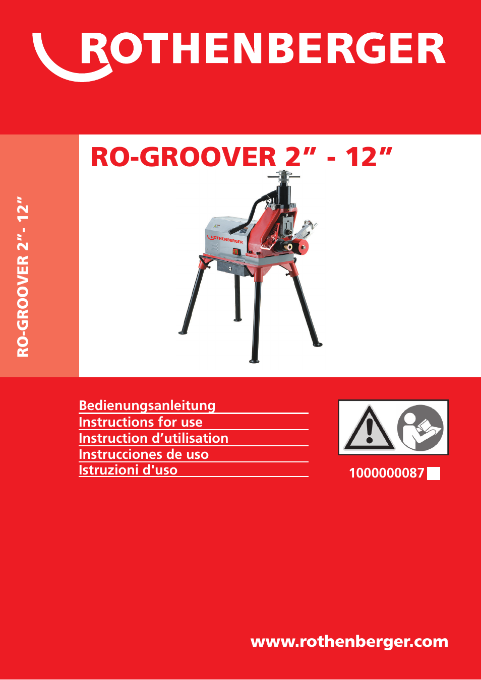 Ranuradora ro-groover 2” - 12 | ROTHENBERGER ROGROOVER 2 - 12 User Manual | Page 2 / 92