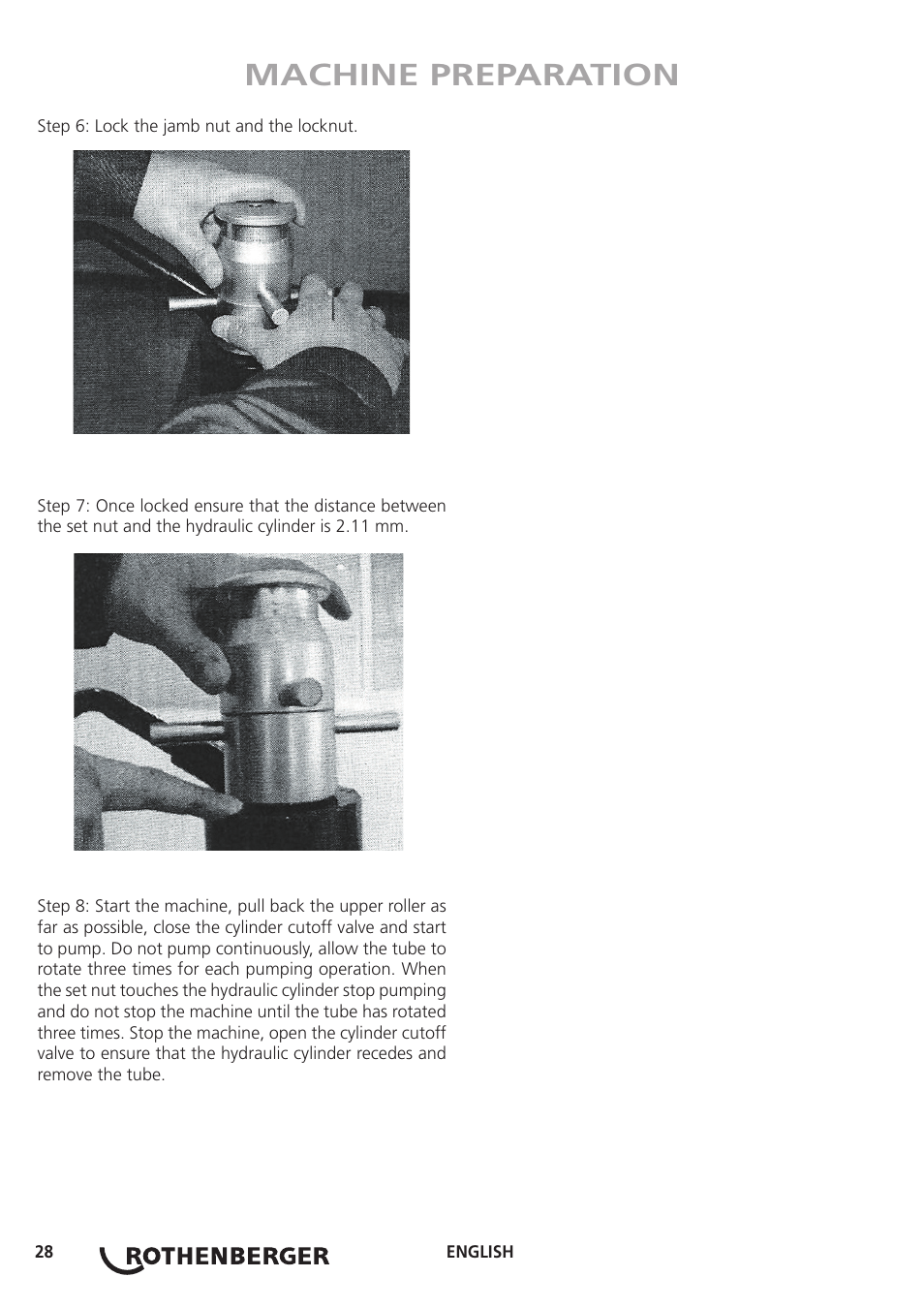 Machine preparation | ROTHENBERGER ROGROOVER 2 - 12 User Manual | Page 29 / 92