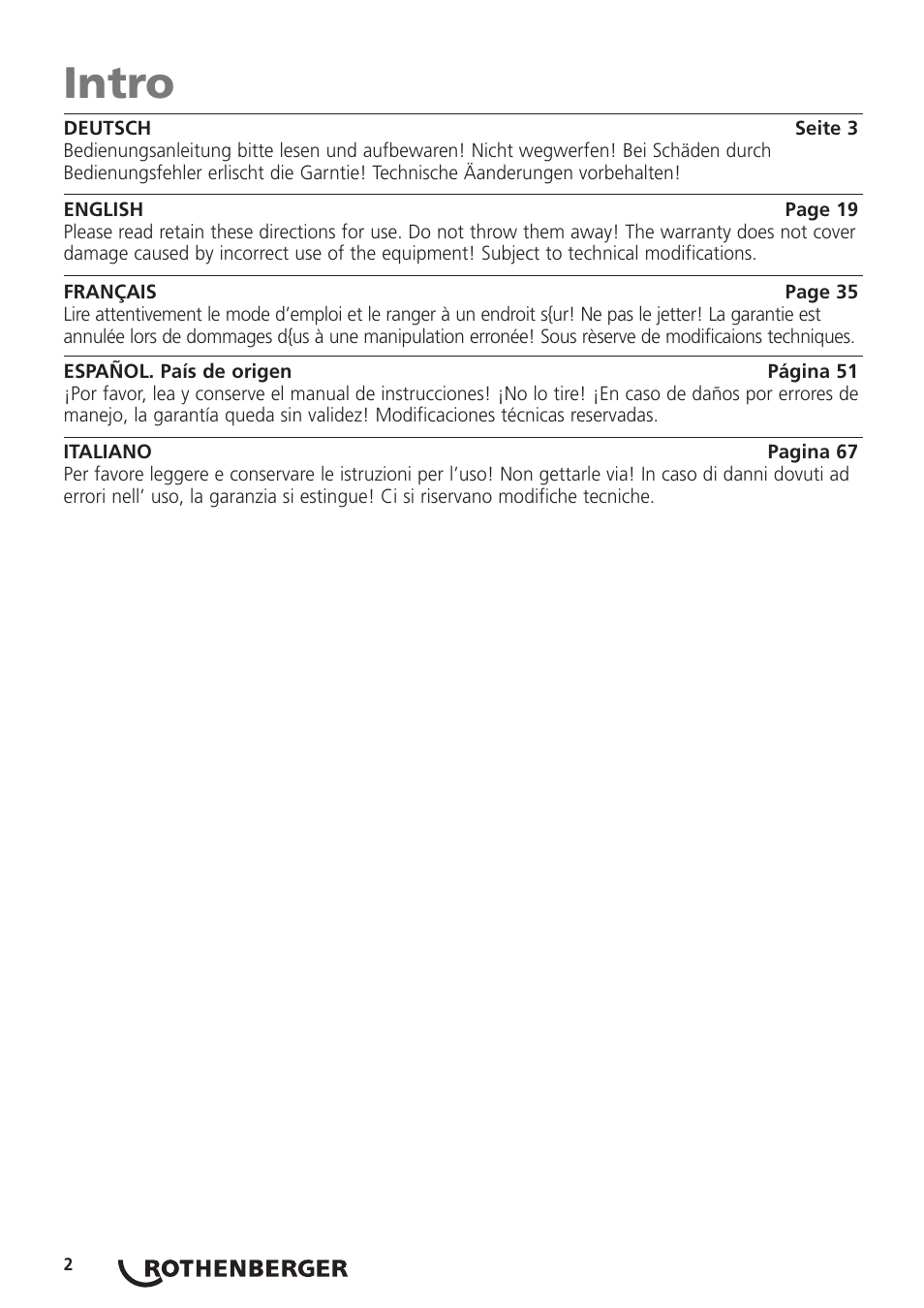 Intro | ROTHENBERGER ROGROOVER 2 - 12 User Manual | Page 3 / 92