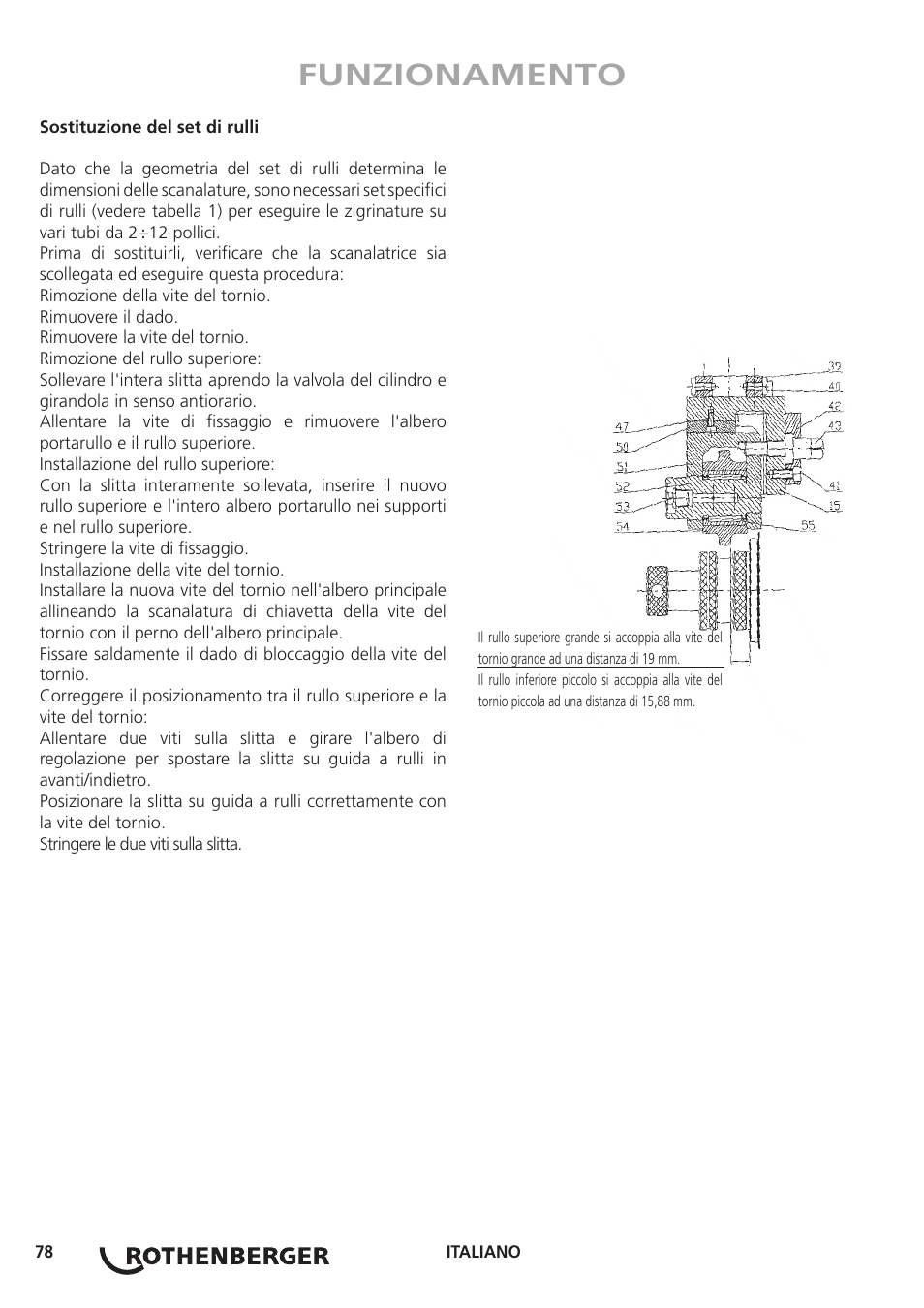 Funzionamento | ROTHENBERGER ROGROOVER 2 - 12 User Manual | Page 79 / 92