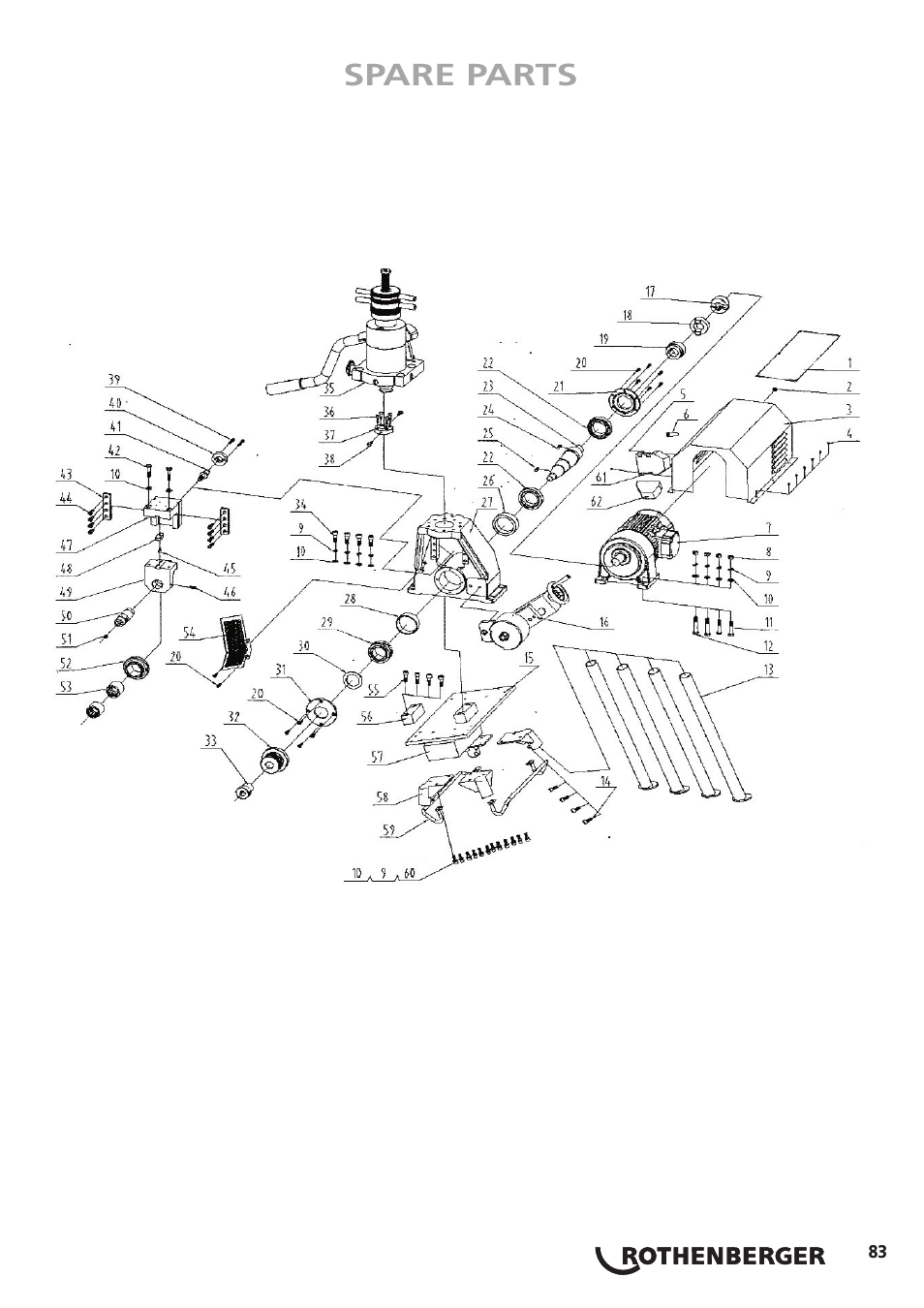 Spare parts | ROTHENBERGER ROGROOVER 2 - 12 User Manual | Page 84 / 92