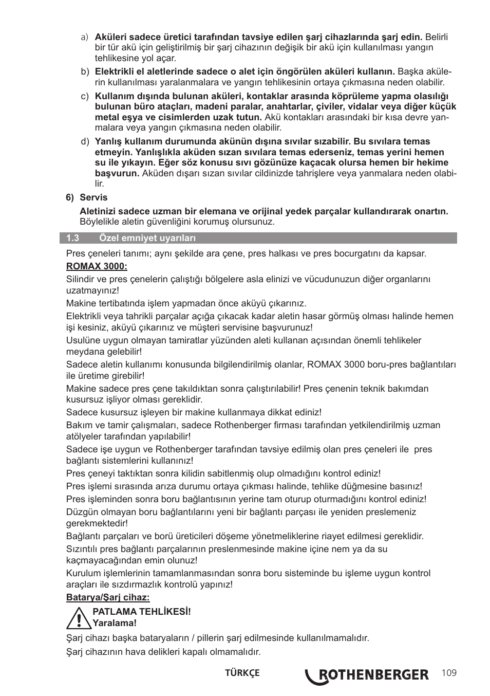 ROTHENBERGER ROMAX 3000 User Manual | Page 115 / 168