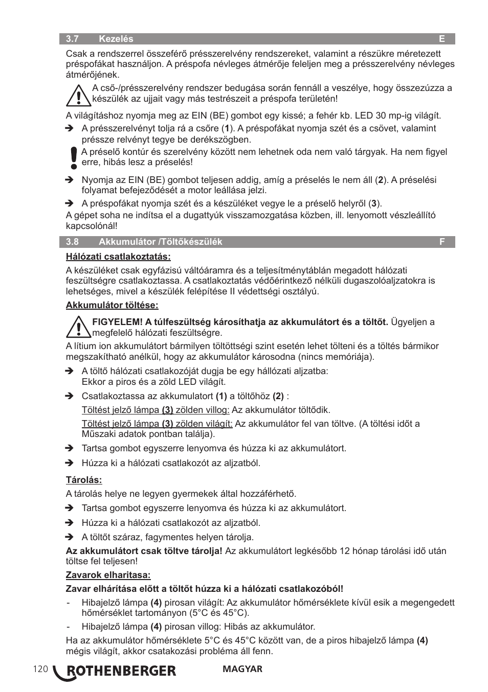 ROTHENBERGER ROMAX 3000 User Manual | Page 126 / 168