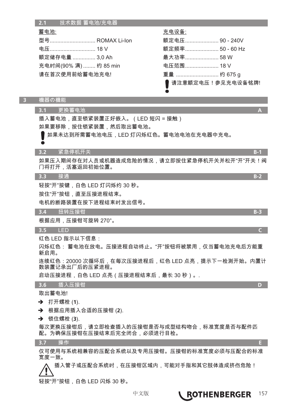 ROTHENBERGER ROMAX 3000 User Manual | Page 163 / 168