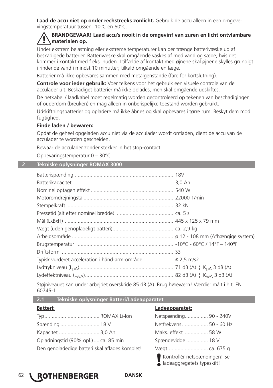 ROTHENBERGER ROMAX 3000 User Manual | Page 68 / 168