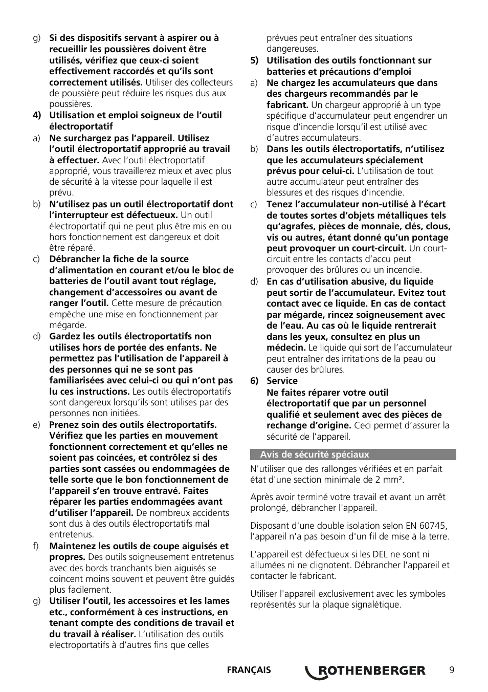 ROTHENBERGER ROMAX 3000 Schaltnetzteil 230 V User Manual | Page 11 / 64