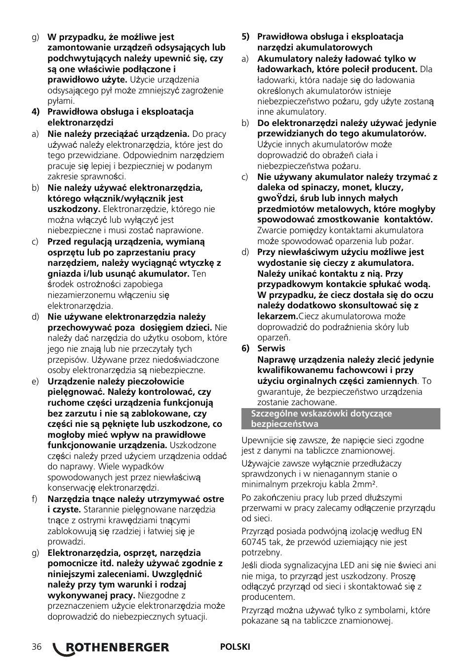 ROTHENBERGER ROMAX 3000 Schaltnetzteil 230 V User Manual | Page 38 / 64