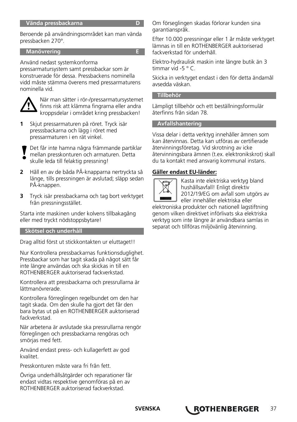 ROTHENBERGER ROMAX AC ECO User Manual | Page 41 / 88