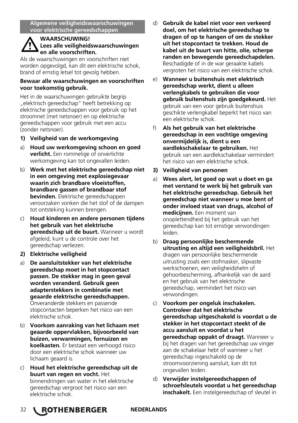 ROTHENBERGER ROMAX Compact User Manual | Page 38 / 132