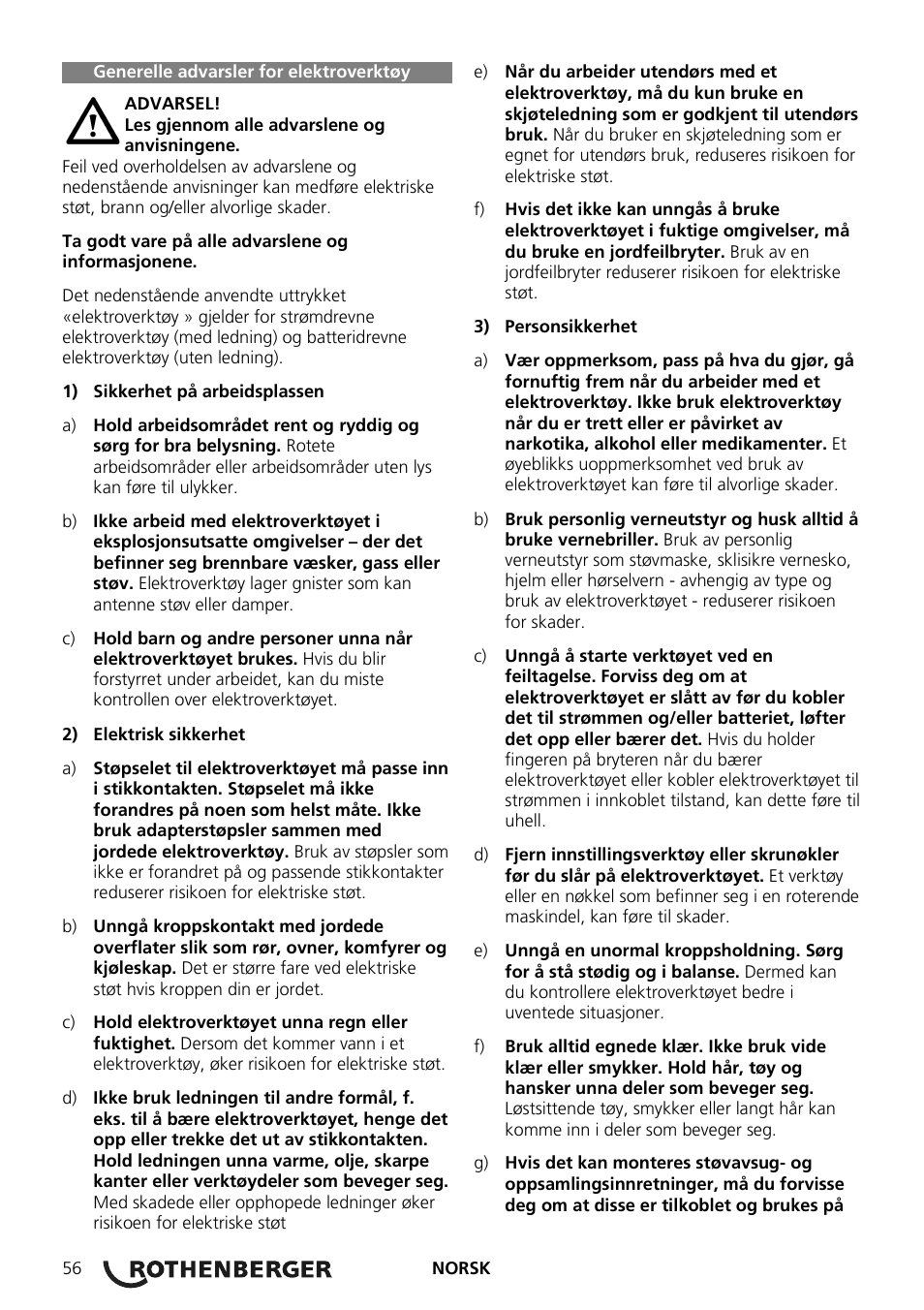 ROTHENBERGER ROMAX Compact User Manual | Page 62 / 132