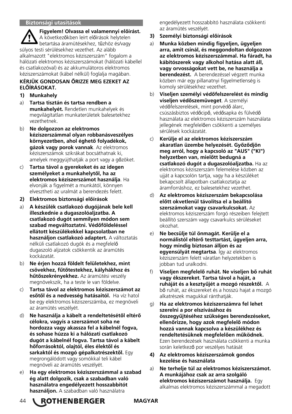 ROTHENBERGER ROMAX Compact Schaltnetzteil 230 V User Manual | Page 46 / 64