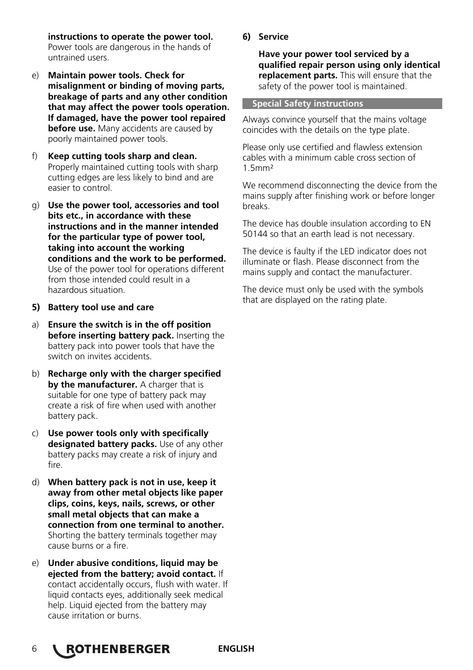 ROTHENBERGER ROMAX Compact Schaltnetzteil 230 V User Manual | Page 8 / 64