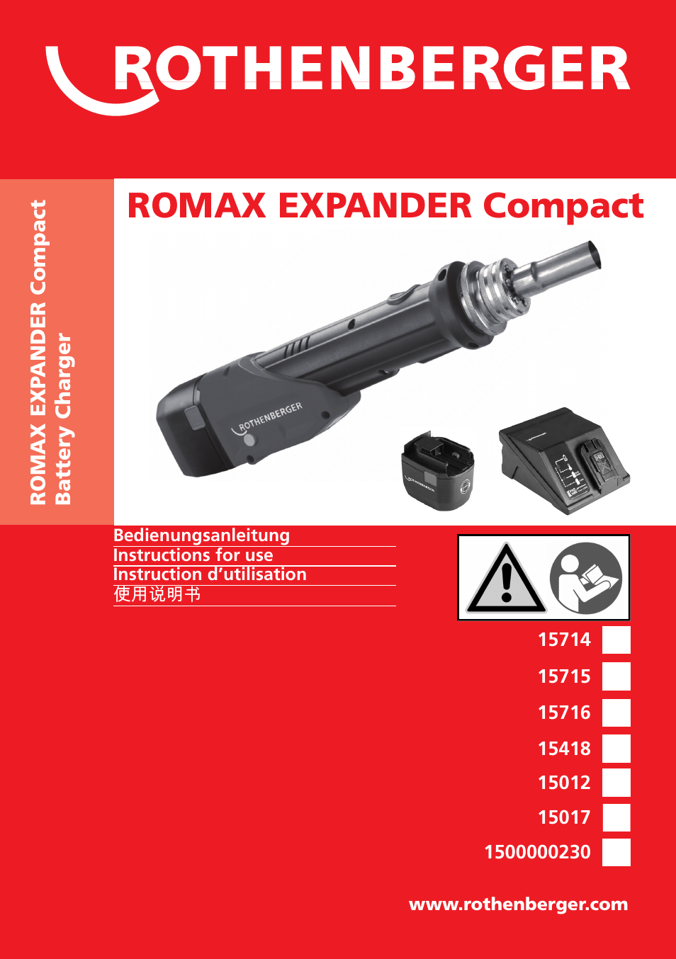 ROTHENBERGER ROMAX EXPANDER Compact User Manual | 32 pages