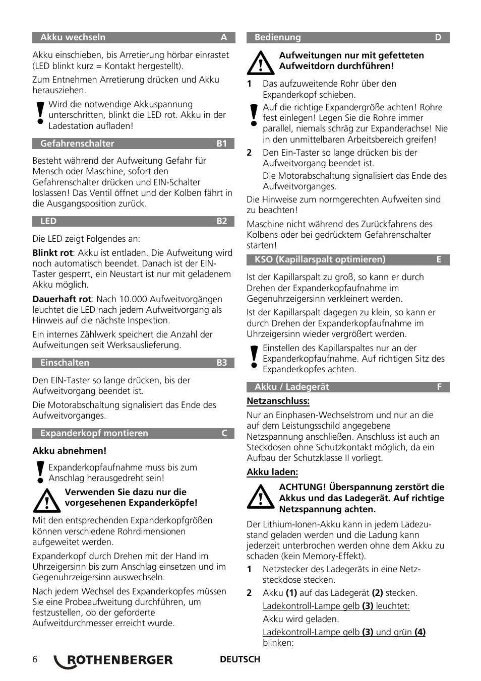 ROTHENBERGER ROMAX EXPANDER Compact User Manual | Page 10 / 32