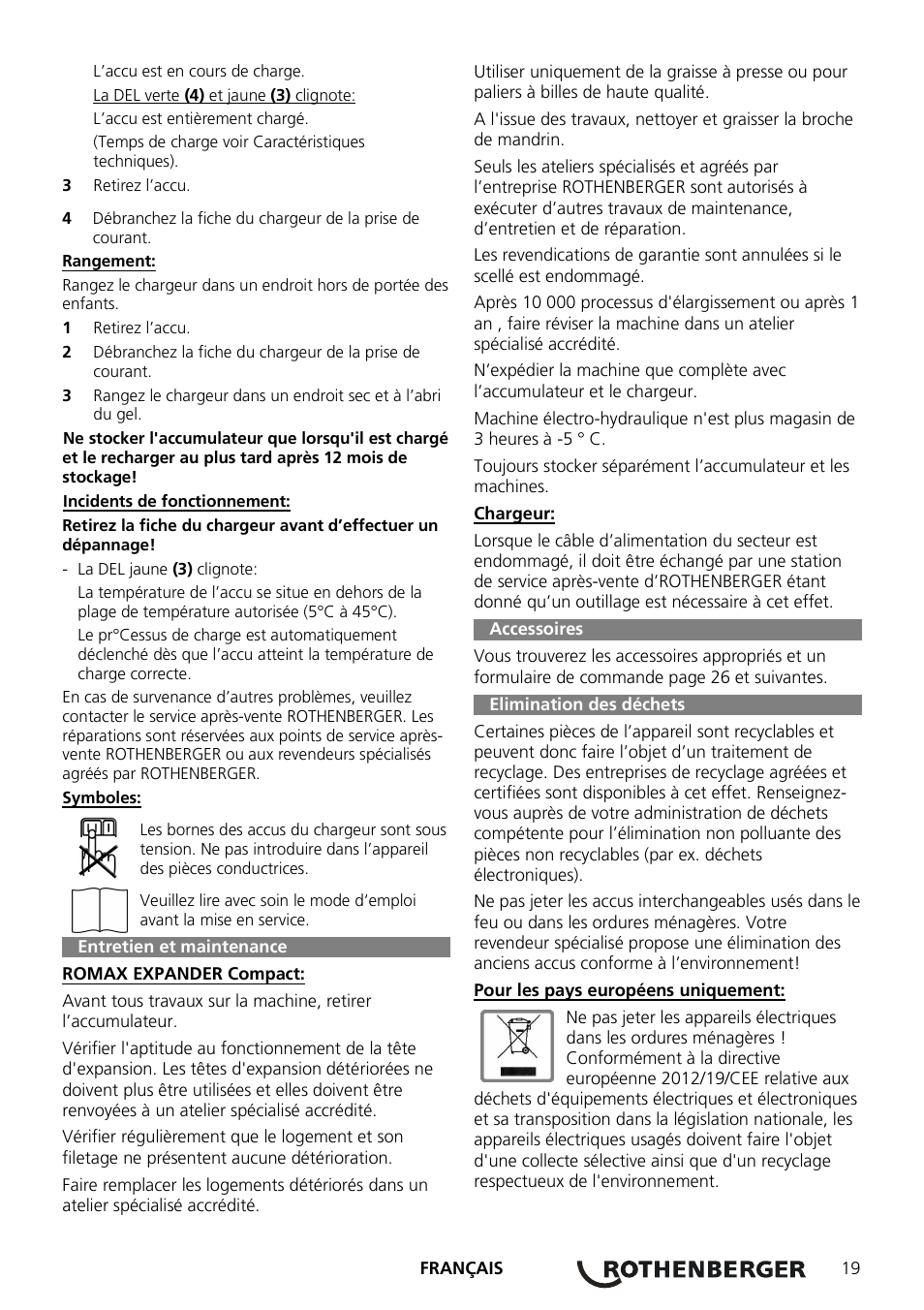 ROTHENBERGER ROMAX EXPANDER Compact User Manual | Page 23 / 32