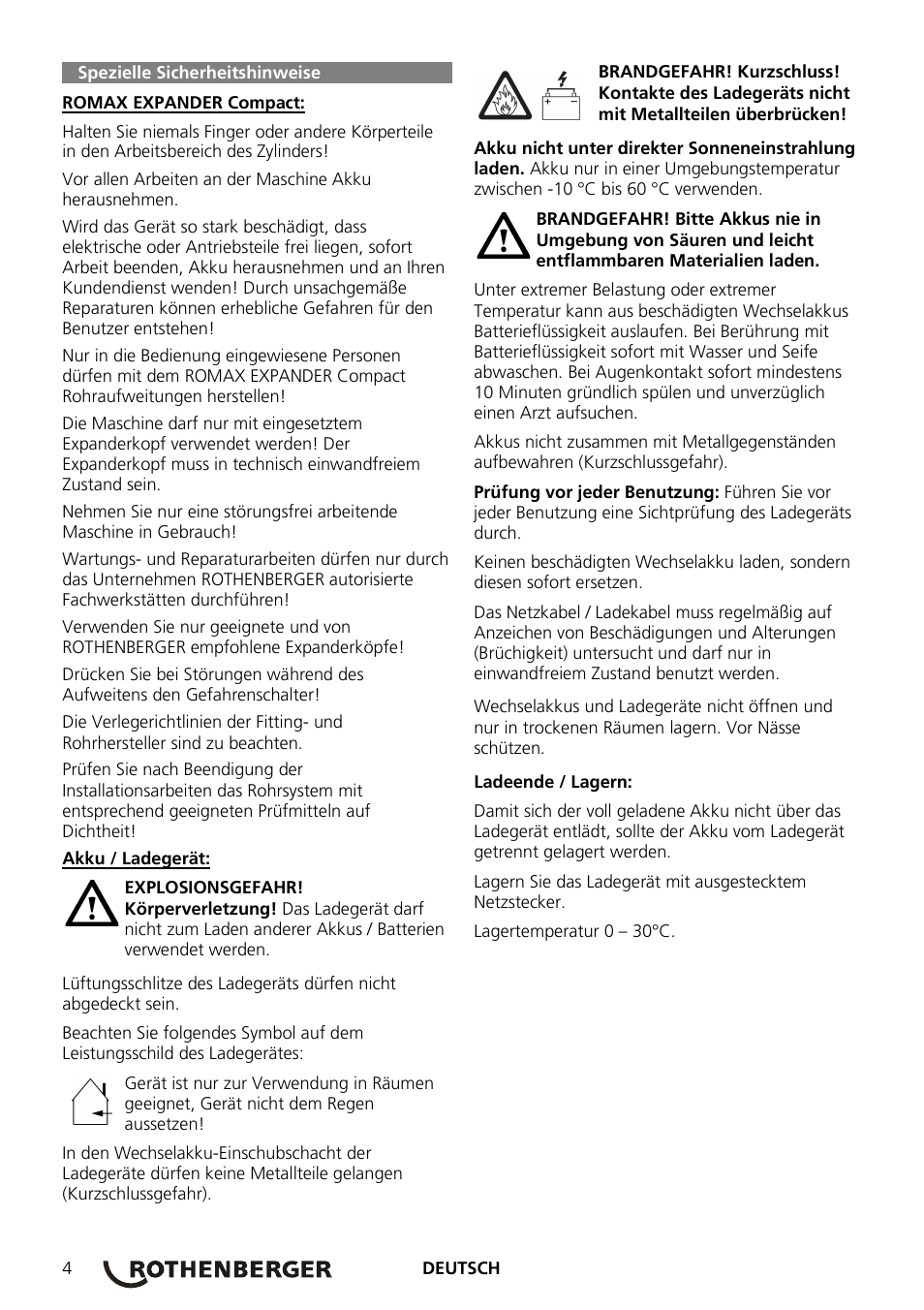 ROTHENBERGER ROMAX EXPANDER Compact User Manual | Page 8 / 32