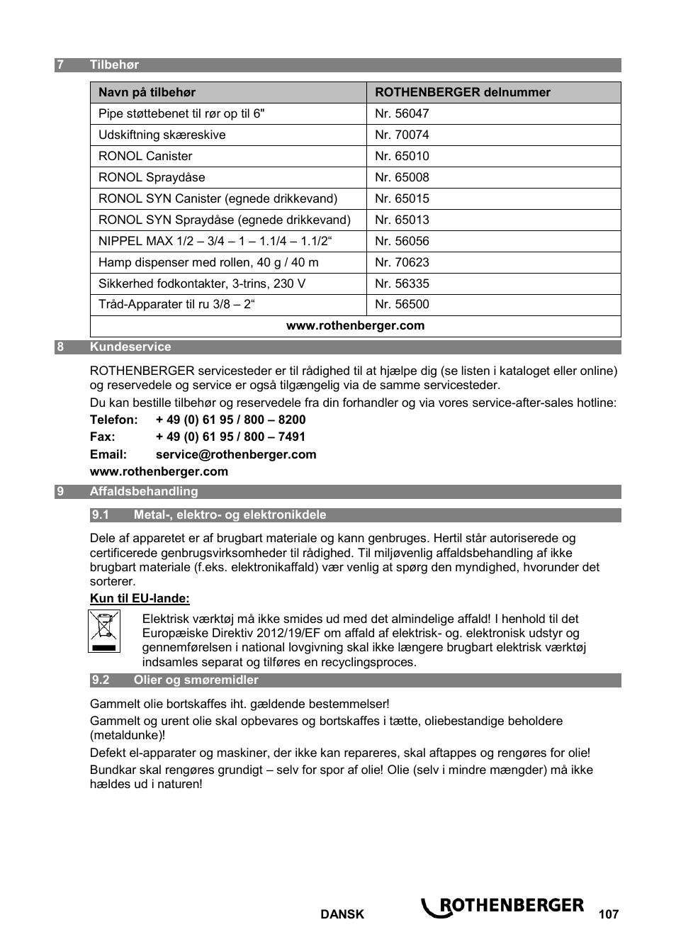 ROTHENBERGER ROPOWER 50 R User Manual | Page 111 / 232