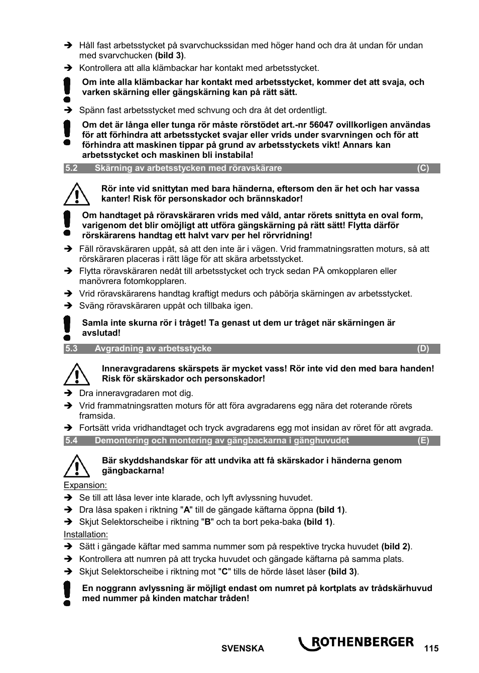 ROTHENBERGER ROPOWER 50 R User Manual | Page 119 / 232