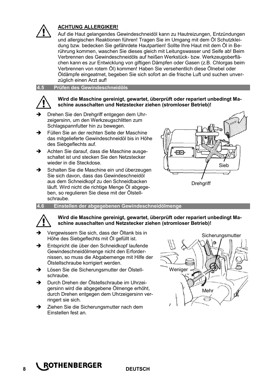 ROTHENBERGER ROPOWER 50 R User Manual | Page 12 / 232