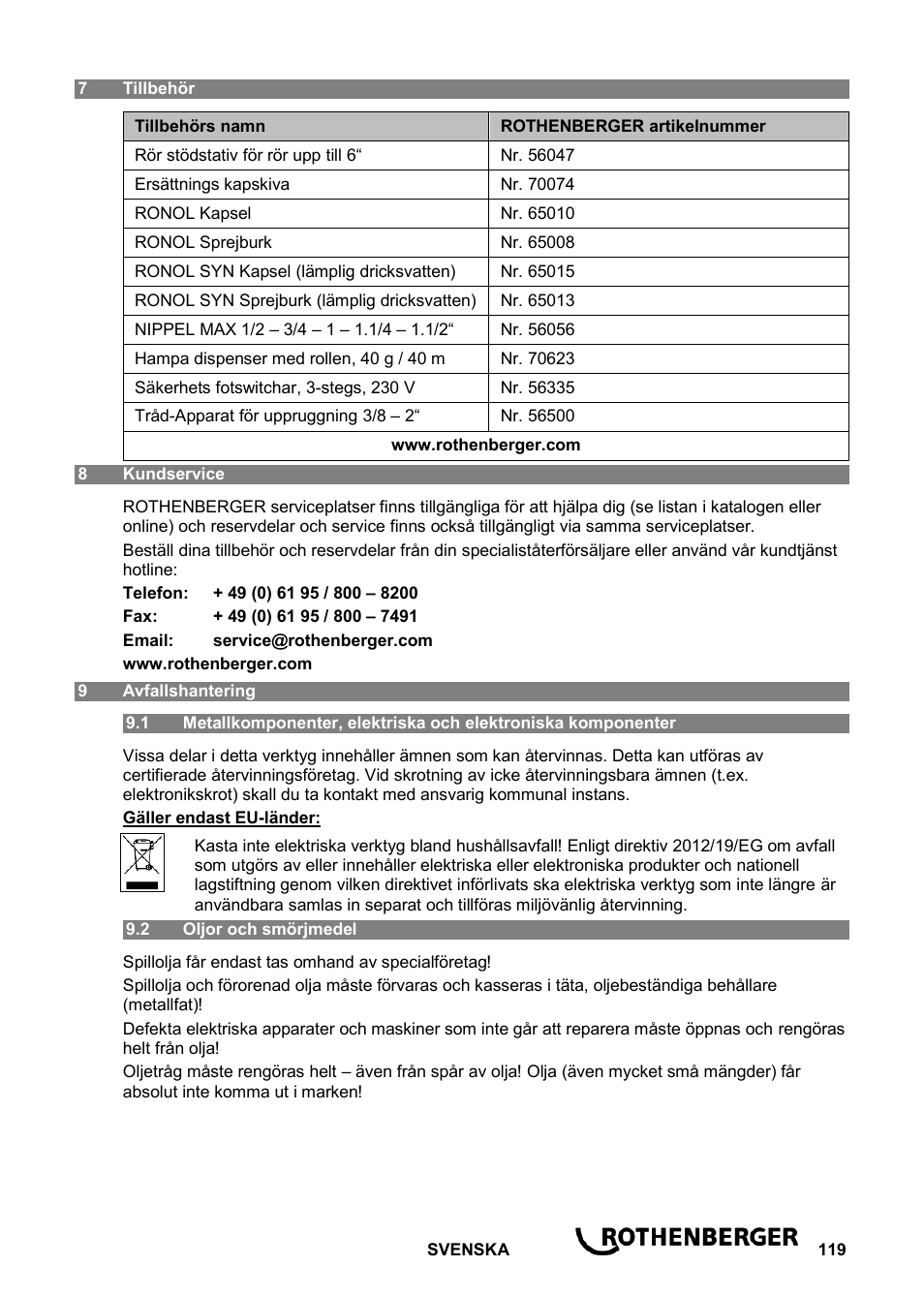 ROTHENBERGER ROPOWER 50 R User Manual | Page 123 / 232