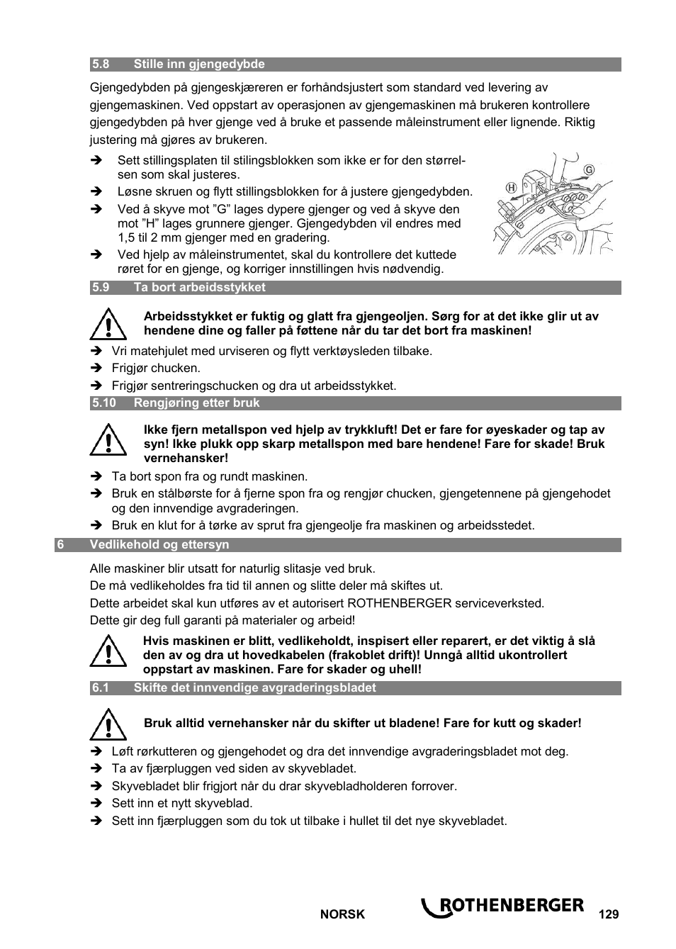 ROTHENBERGER ROPOWER 50 R User Manual | Page 133 / 232