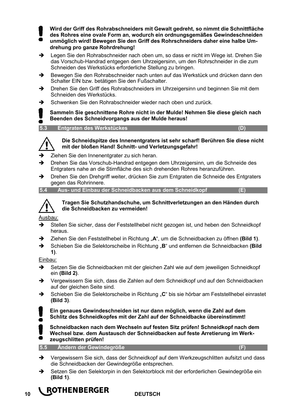 ROTHENBERGER ROPOWER 50 R User Manual | Page 14 / 232