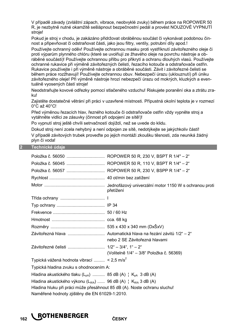 ROTHENBERGER ROPOWER 50 R User Manual | Page 166 / 232