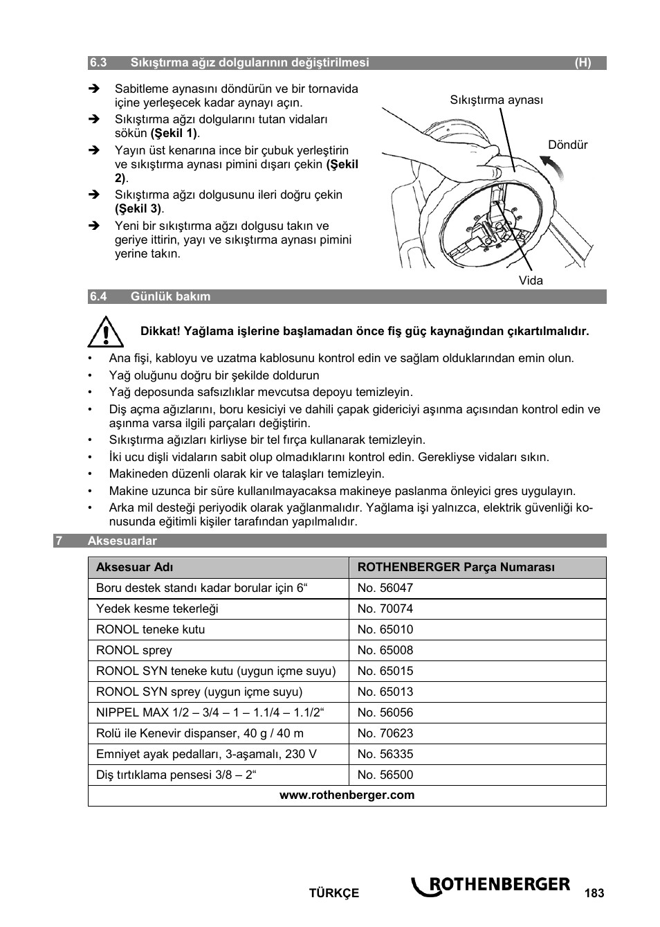 ROTHENBERGER ROPOWER 50 R User Manual | Page 187 / 232