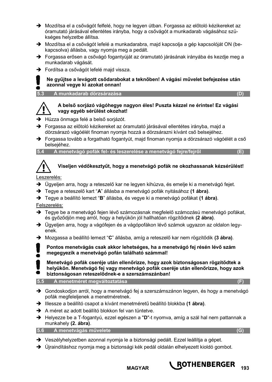 ROTHENBERGER ROPOWER 50 R User Manual | Page 197 / 232