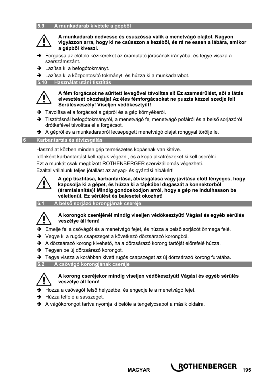 ROTHENBERGER ROPOWER 50 R User Manual | Page 199 / 232