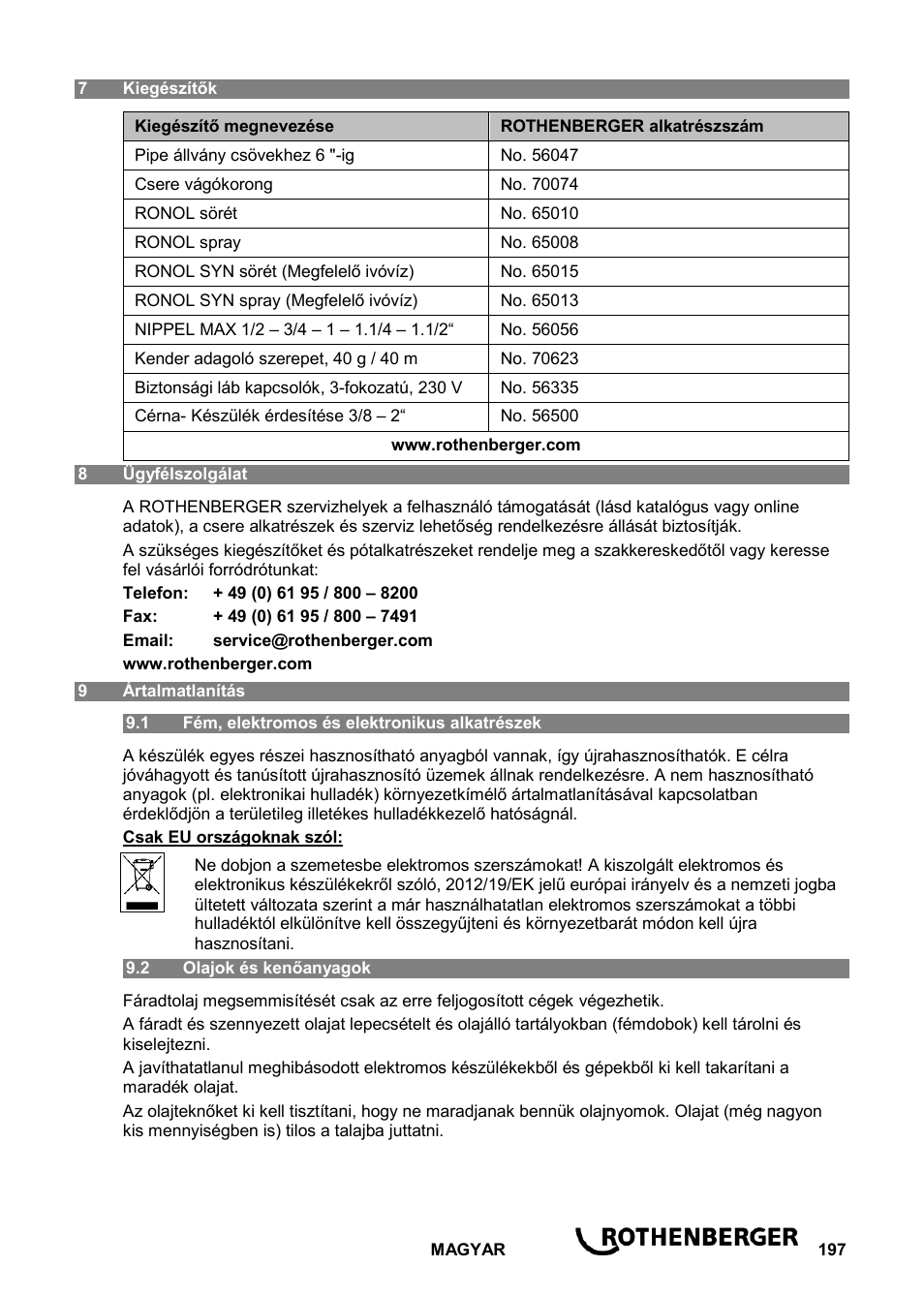 ROTHENBERGER ROPOWER 50 R User Manual | Page 201 / 232