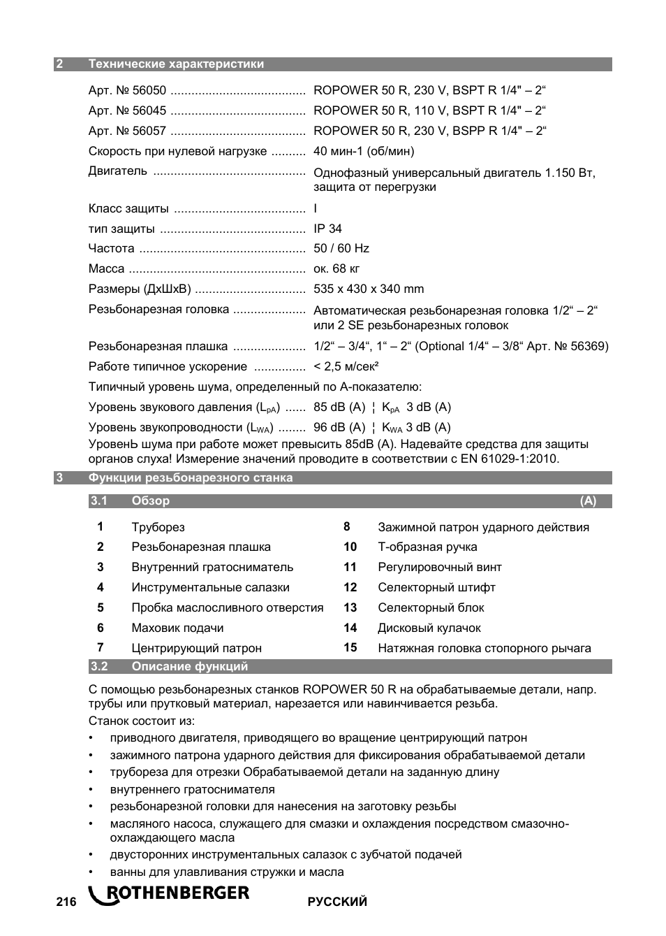 ROTHENBERGER ROPOWER 50 R User Manual | Page 220 / 232