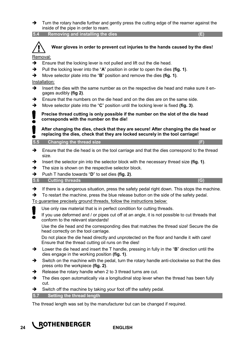 ROTHENBERGER ROPOWER 50 R User Manual | Page 28 / 232