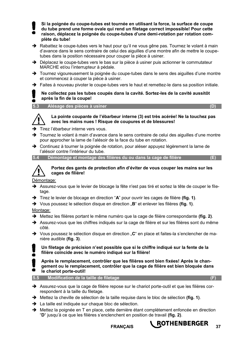 ROTHENBERGER ROPOWER 50 R User Manual | Page 41 / 232