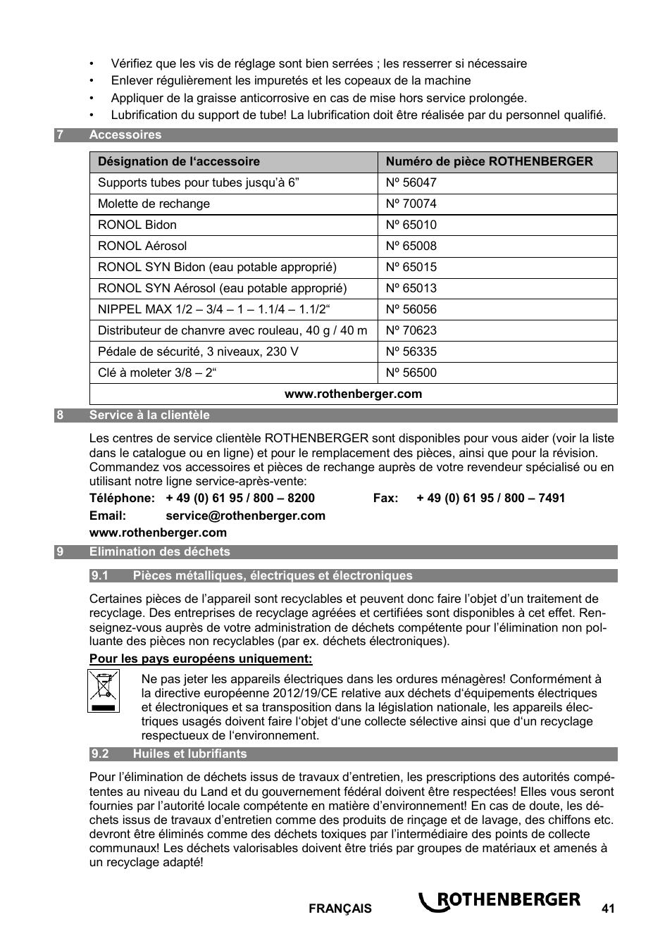 ROTHENBERGER ROPOWER 50 R User Manual | Page 45 / 232
