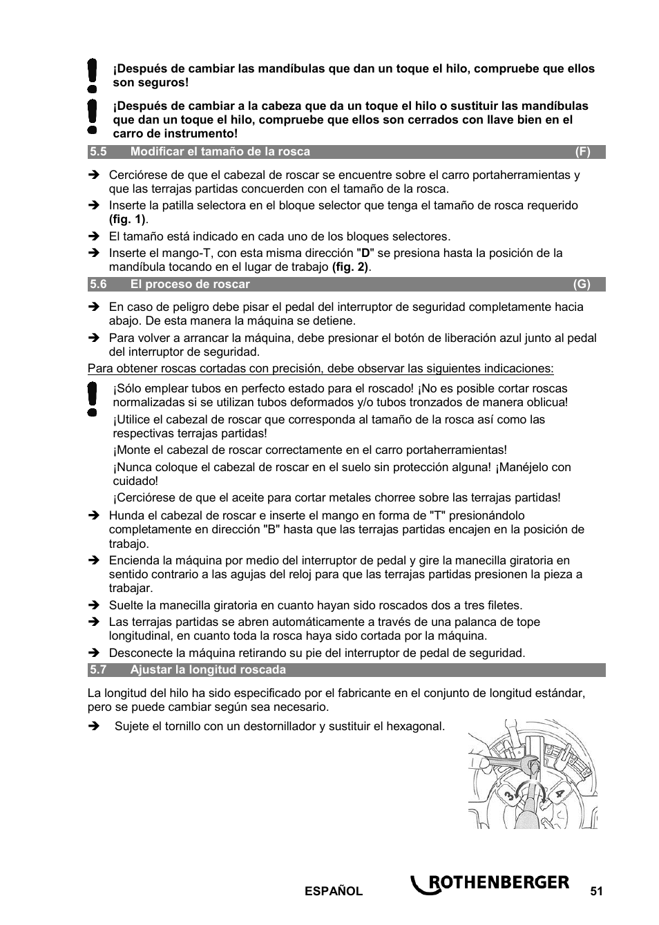 ROTHENBERGER ROPOWER 50 R User Manual | Page 55 / 232