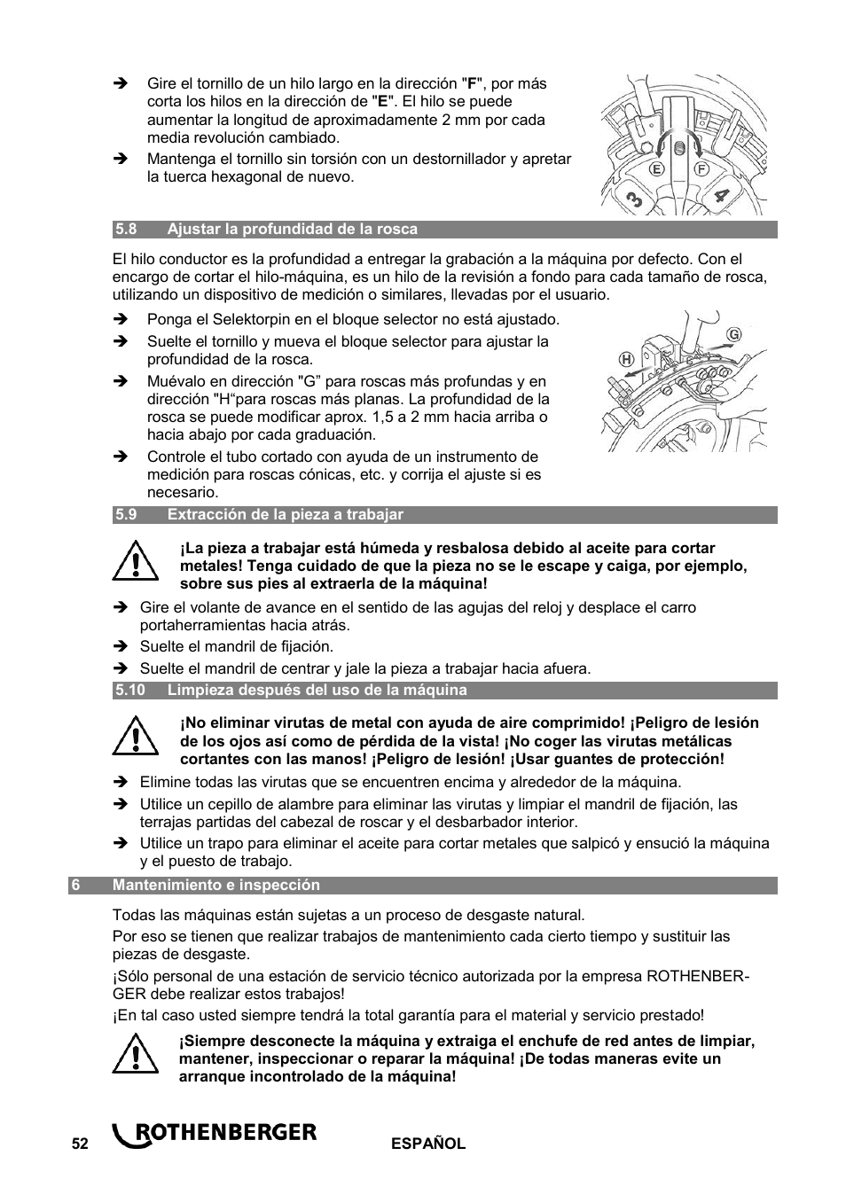 ROTHENBERGER ROPOWER 50 R User Manual | Page 56 / 232