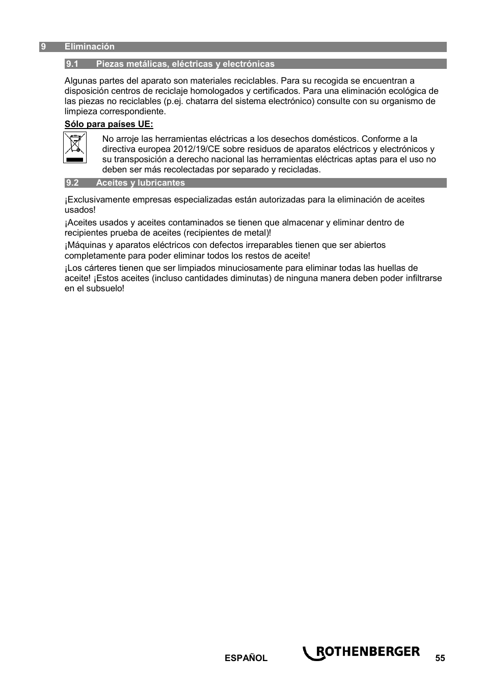 ROTHENBERGER ROPOWER 50 R User Manual | Page 59 / 232