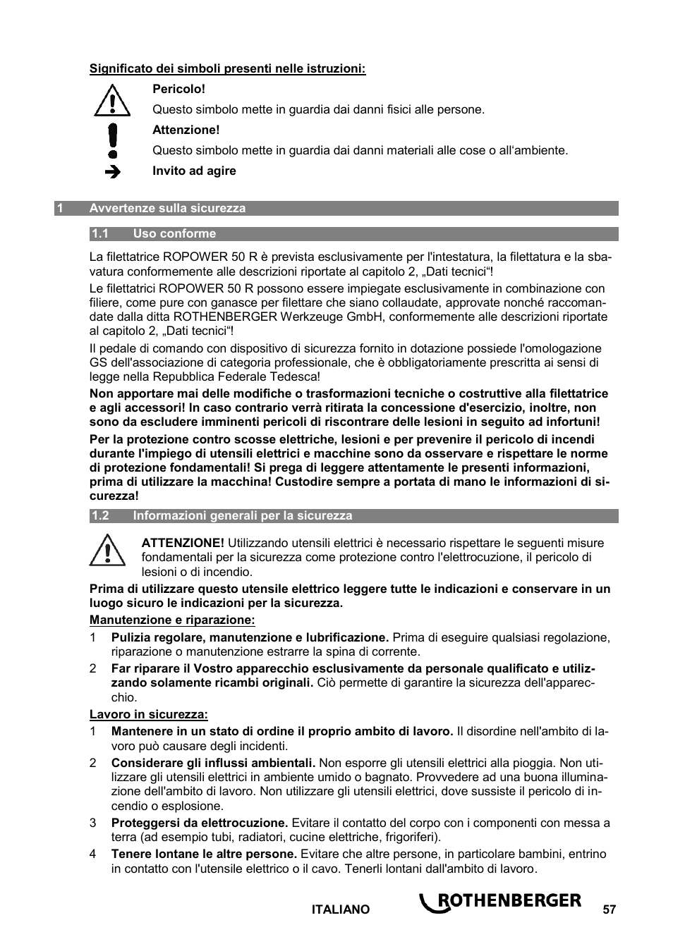 ROTHENBERGER ROPOWER 50 R User Manual | Page 61 / 232