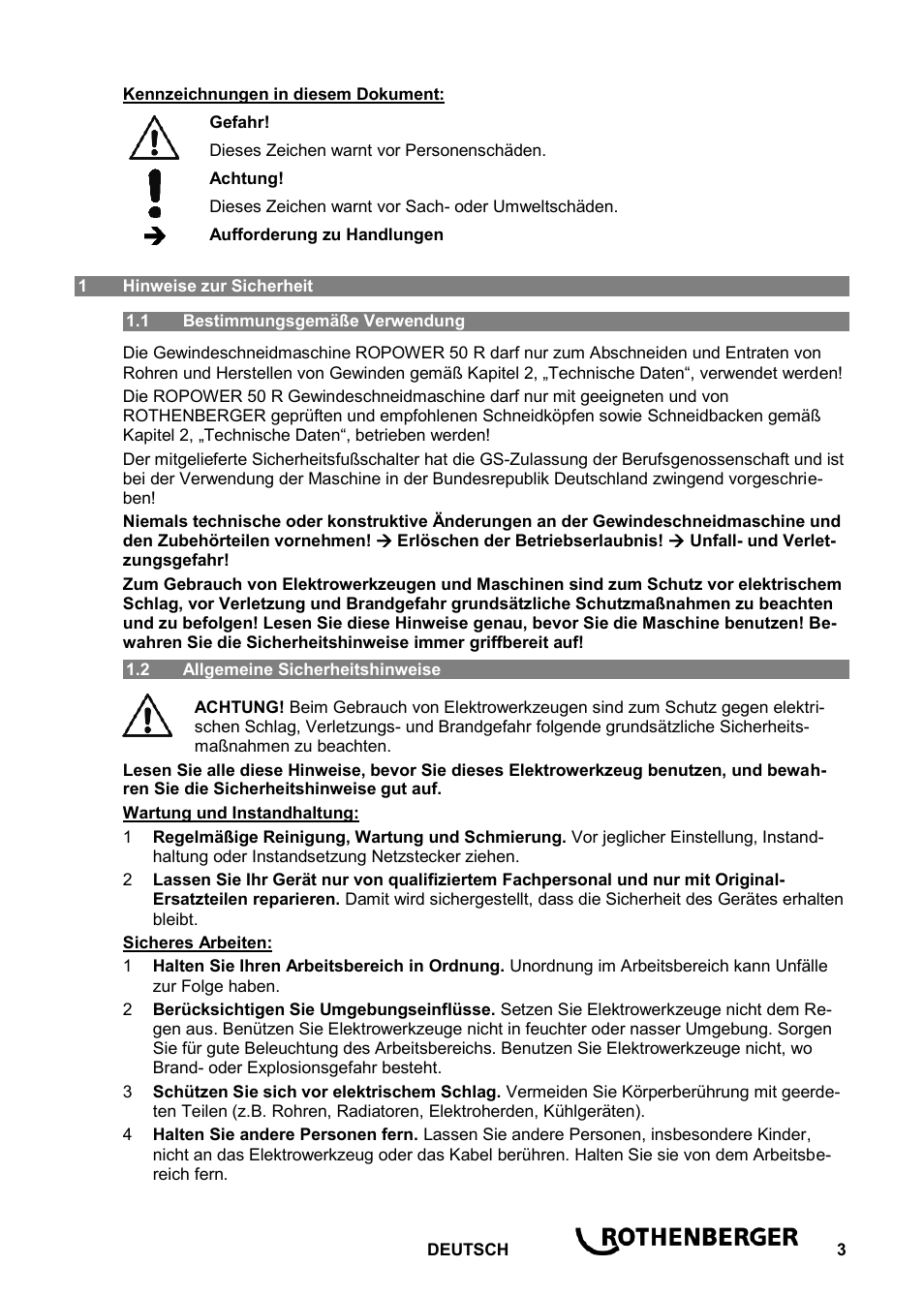 ROTHENBERGER ROPOWER 50 R User Manual | Page 7 / 232