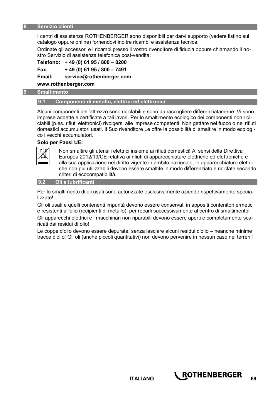 ROTHENBERGER ROPOWER 50 R User Manual | Page 73 / 232