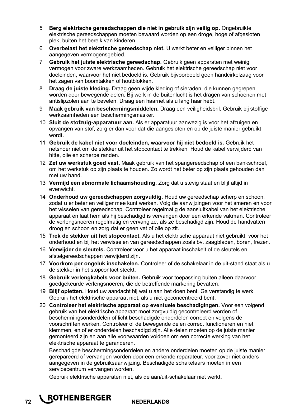 ROTHENBERGER ROPOWER 50 R User Manual | Page 76 / 232